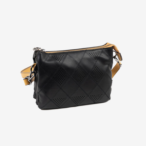 WOMEN'S BAG, BLACK COLOR, ALHAMA SERIES. 22.5x16.5 CM