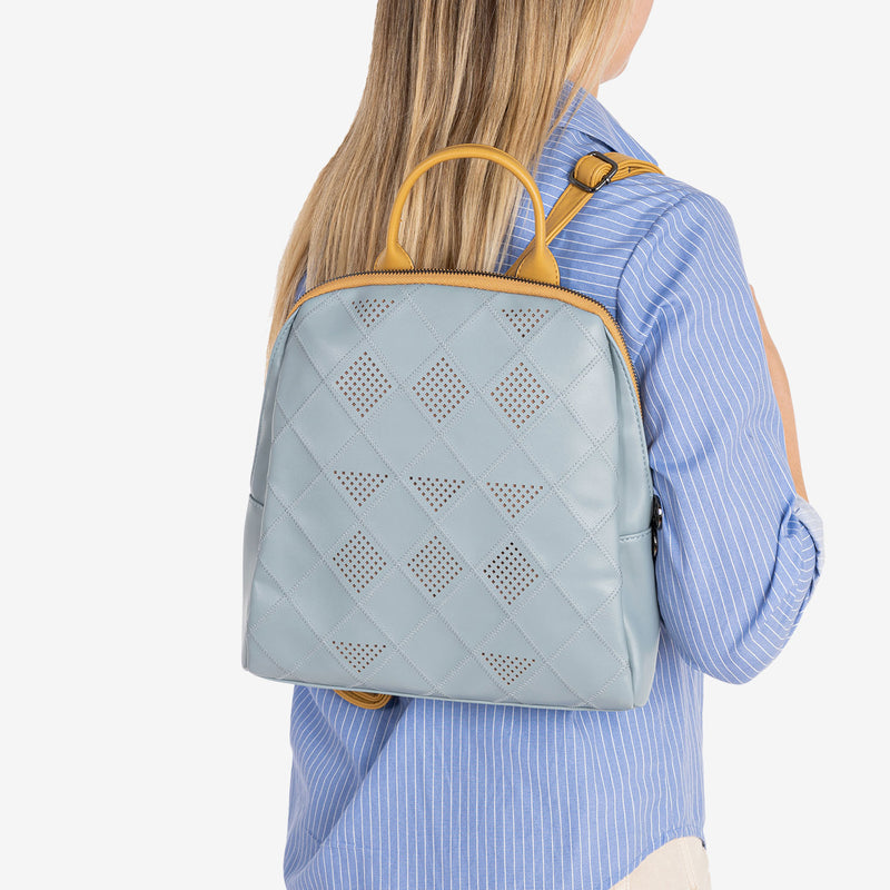 WOMEN'S BACKPACK, BLUE COLOR, ALHAMA SERIES. 28x30x09 CM