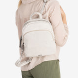 WOMEN'S BACKPACK, BEIGE COLOR, ALMERIA SERIES. 22x26x10 CM