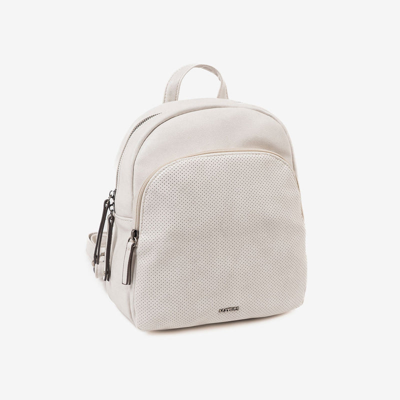 WOMEN'S BACKPACK, BEIGE COLOR, ALMERIA SERIES. 22x26x10 CM