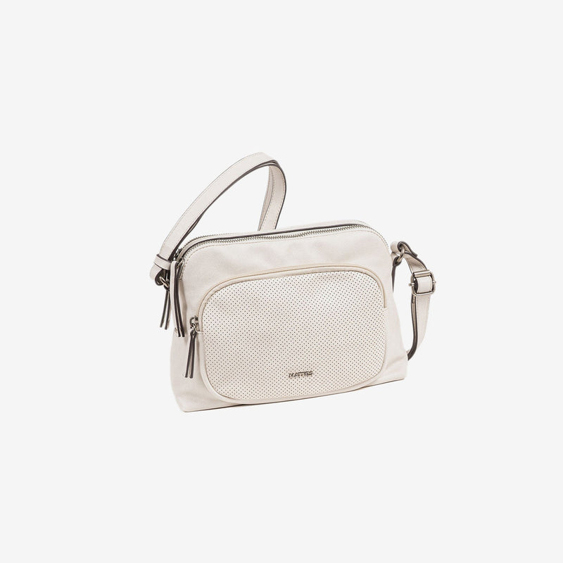 WOMEN'S BAG, BEIGE COLOR, ALMERIA SERIES. 25x17x09 CM