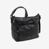 WOMEN'S BAG, BLACK COLOR, ALMERIA SERIES. 25x24x11 CM