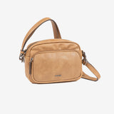 WOMEN'S BAG, CAMEL COLOR, ALMERIA SERIES. 21.5x16x09 CM