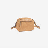 WOMEN'S BAG, CAMEL COLOR, ALMERIA SERIES. 21.5x16x09 CM