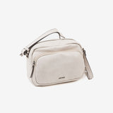 WOMEN'S BAG, BEIGE COLOR, ALMERIA SERIES. 21.5x16x09 CM