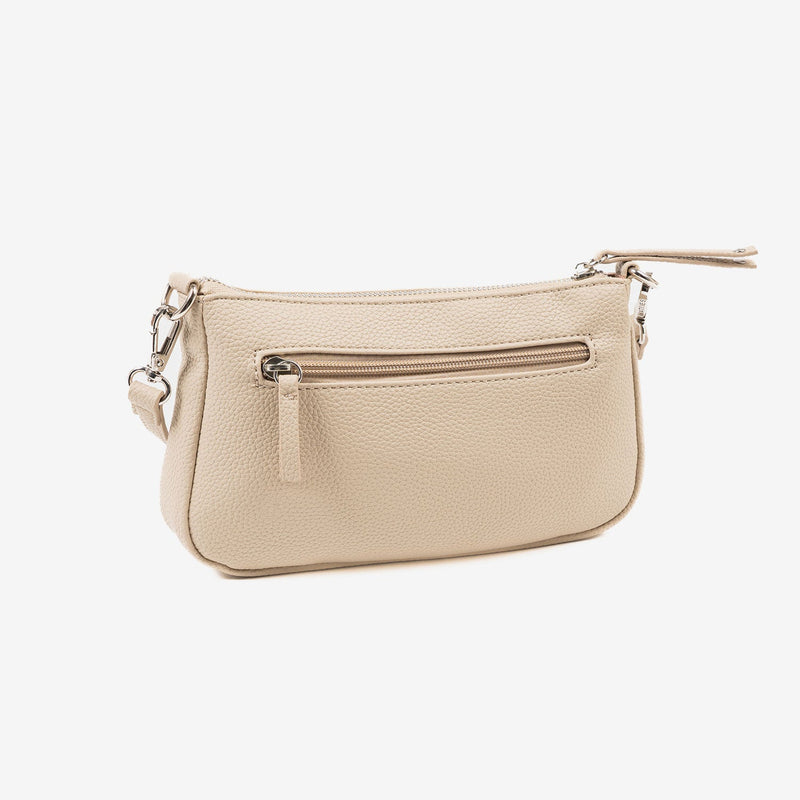 SHOULDER BAG WITH STRAP, BEIGE COLOR, BEIRES SERIES. 23x13x03 CM