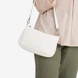 SHOULDER BAG WITH STRAP, WHITE COLOR, BEIRES SERIES. 23x13x03 CM