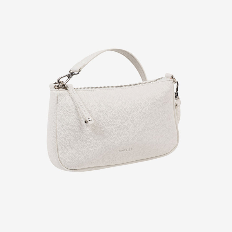 SHOULDER BAG WITH STRAP, WHITE COLOR, BEIRES SERIES. 23x13x03 CM