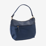 SHOULDER BAG WITH CROSSBODY STRAP, BLUE COLOR, BERJA SERIES. 26.5x24x13 CM