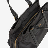 HAND BAG WITH SHOULDER STRAP, BLACK COLOR, BERJA SERIES. 27x19x15 CM