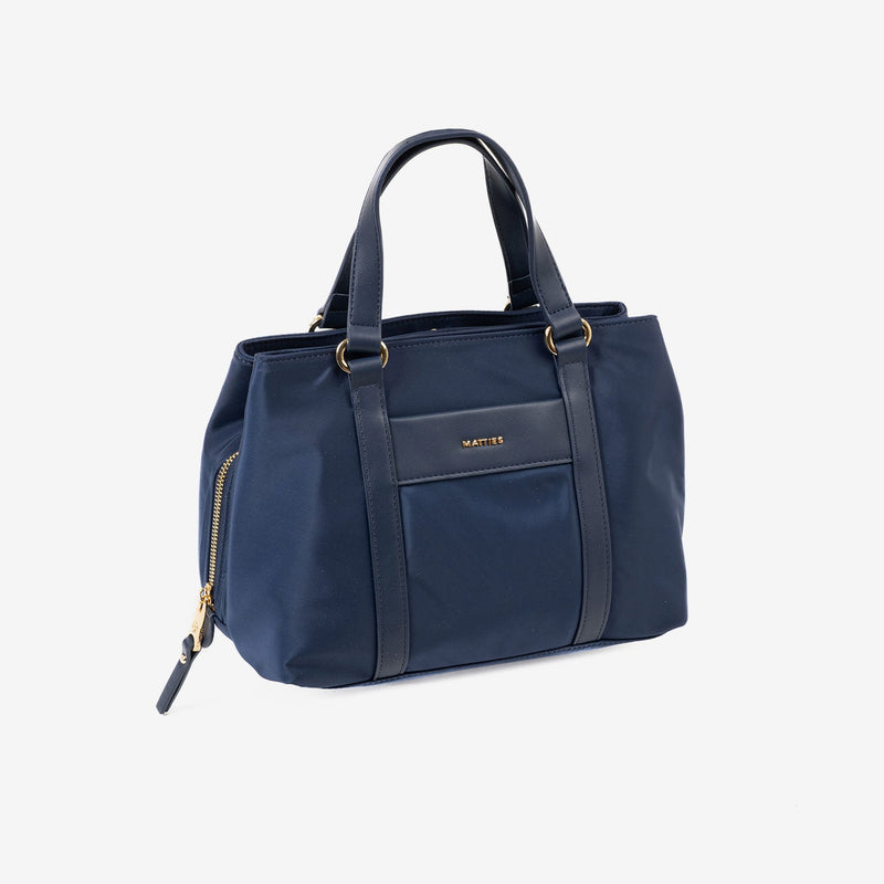 HAND BAG WITH SHOULDER STRAP, BLUE COLOR, BERJA SERIES. 27x19x15 CM