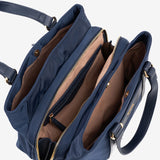 BOLSO DE MANO CON BANDOLERA, SERIE BERJA. 27x19x15 CM