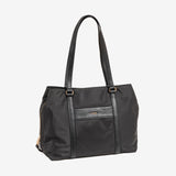 WOMEN'S BAG, BLACK COLOR, BERJA SERIES. 35x27x14.5 CM