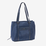 WOMEN'S BAG, BLUE COLOR, BERJA SERIES. 35x27x14.5 CM