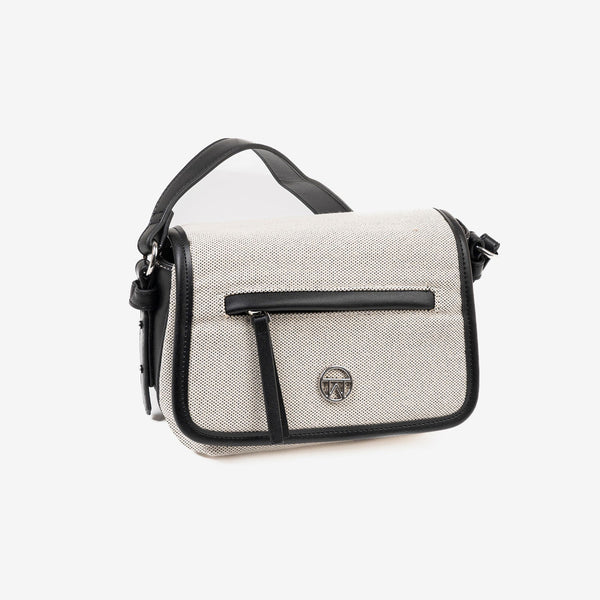 BOLSO DE HOMBRO CON BANDOLERA, SERIE DALIAS. 23x13x11 CM