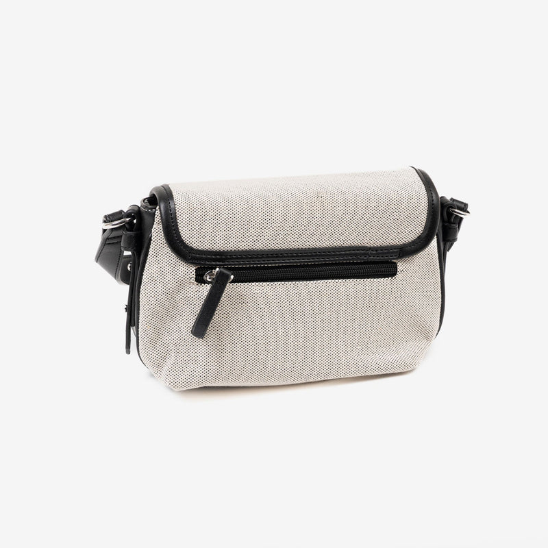 SHOULDER BAG WITH STRAP, BLACK COLOR, DALIAS SERIES. 23x13x11 CM