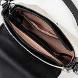 BOLSO DE HOMBRO CON BANDOLERA, SERIE DALIAS. 23x13x11 CM