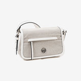 BOLSO DE HOMBRO CON BANDOLERA, SERIE DALIAS. 23x13x11 CM