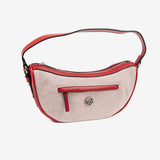 SHOULDER BAG WITH STRAP, RED COLOR, DALIAS SERIES. 26x15x10 CM