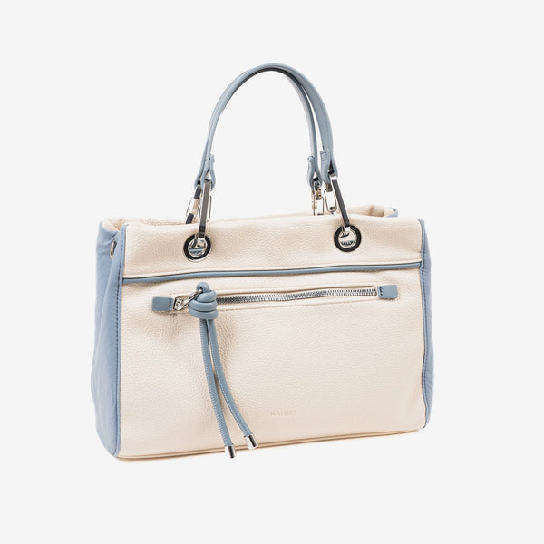 HAND BAG WITH SHOULDER STRAP, BLUE COLOR, ENIX SERIES. 30x20x11 CM