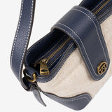 HAND BAG WITH SHOULDER STRAP, BLUE COLOR, GADOR SERIES. 15x18x9.5 CM