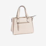 HAND BAG WITH SHOULDER STRAP, BEIGE COLOR, ROQUETAS SERIES. 30x23x13 CM