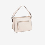 HAND BAG WITH SHOULDER STRAP, BEIGE COLOR, ROQUETAS SERIES. 28x20x12 CM