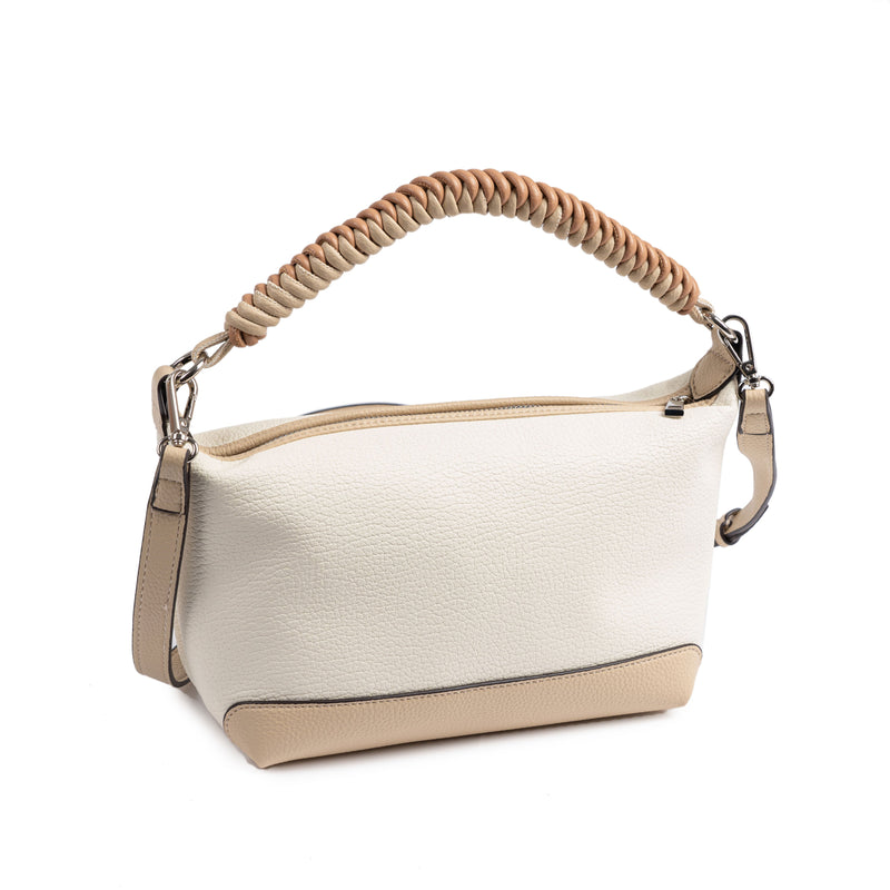 HAND BAG WITH SHOULDER STRAP, CAMEL COLOR, SORBAS SERIES. 23x14x11 CM