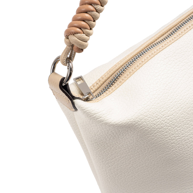 SHOULDER BAG WITH CROSSBODY STRAP, CAMEL COLOR, SORBAS SERIES. 28x20x11.5 CM