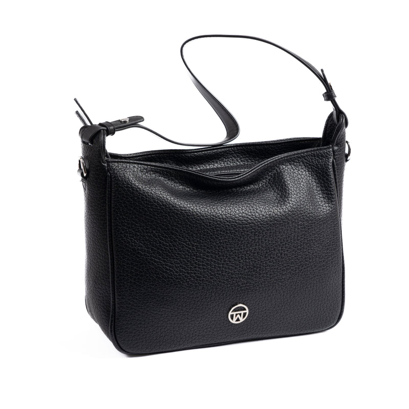 WOMEN'S BAG, BLACK COLOR, VERA SERIES. 28x22x10.5 CM