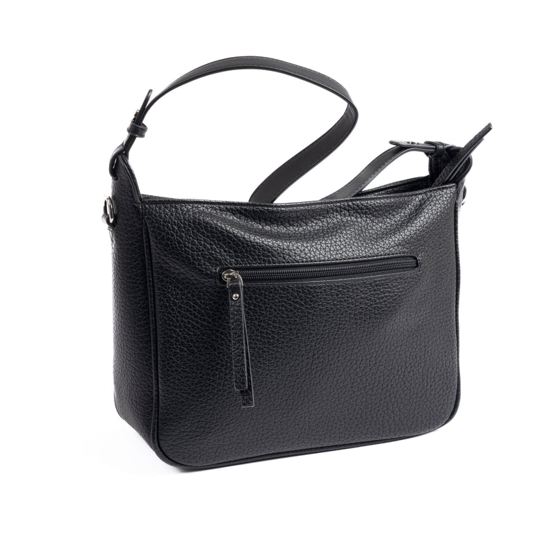 WOMEN'S BAG, BLACK COLOR, VERA SERIES. 28x22x10.5 CM