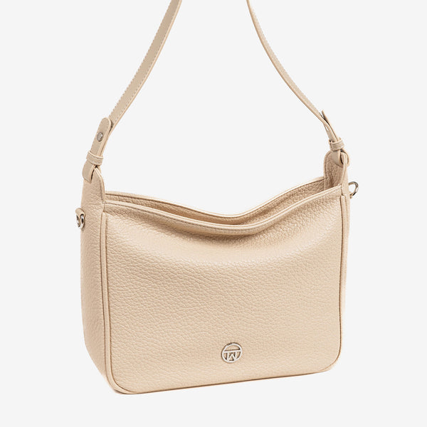 WOMEN'S BAG, BEIGE COLOR, VERA SERIES. 28x22x10.5 CM