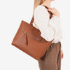Bolso shopper cerrado con cremallera, Serie ebony. 32x27x11 cm