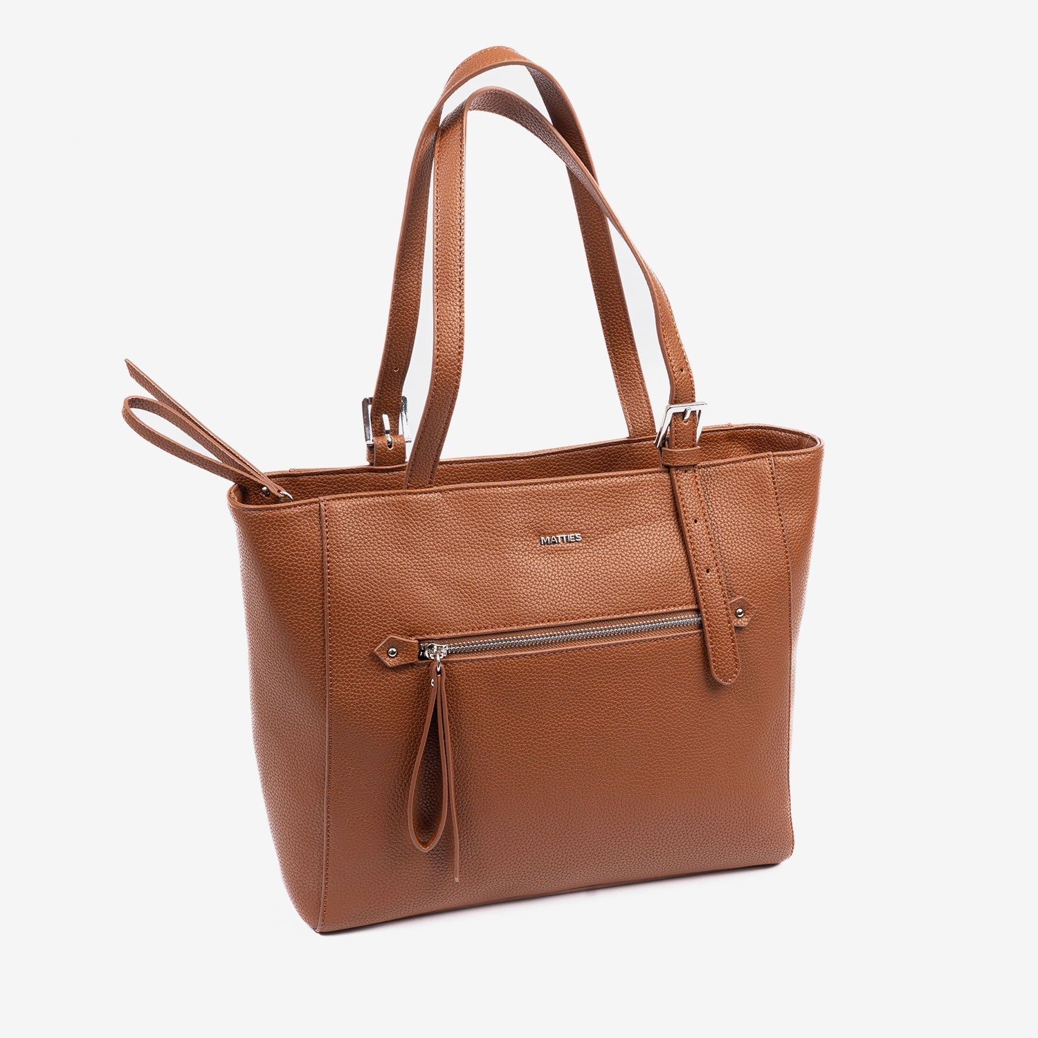 Bolso shopper cerrado con cremallera, Serie ebony. 32x27x11 cm