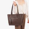 Bolso shopper cerrado con cremallera, Serie ebony. 32x27x11 cm