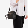 Bolso bandolera, Serie ebony. 22x15.5x06 cm