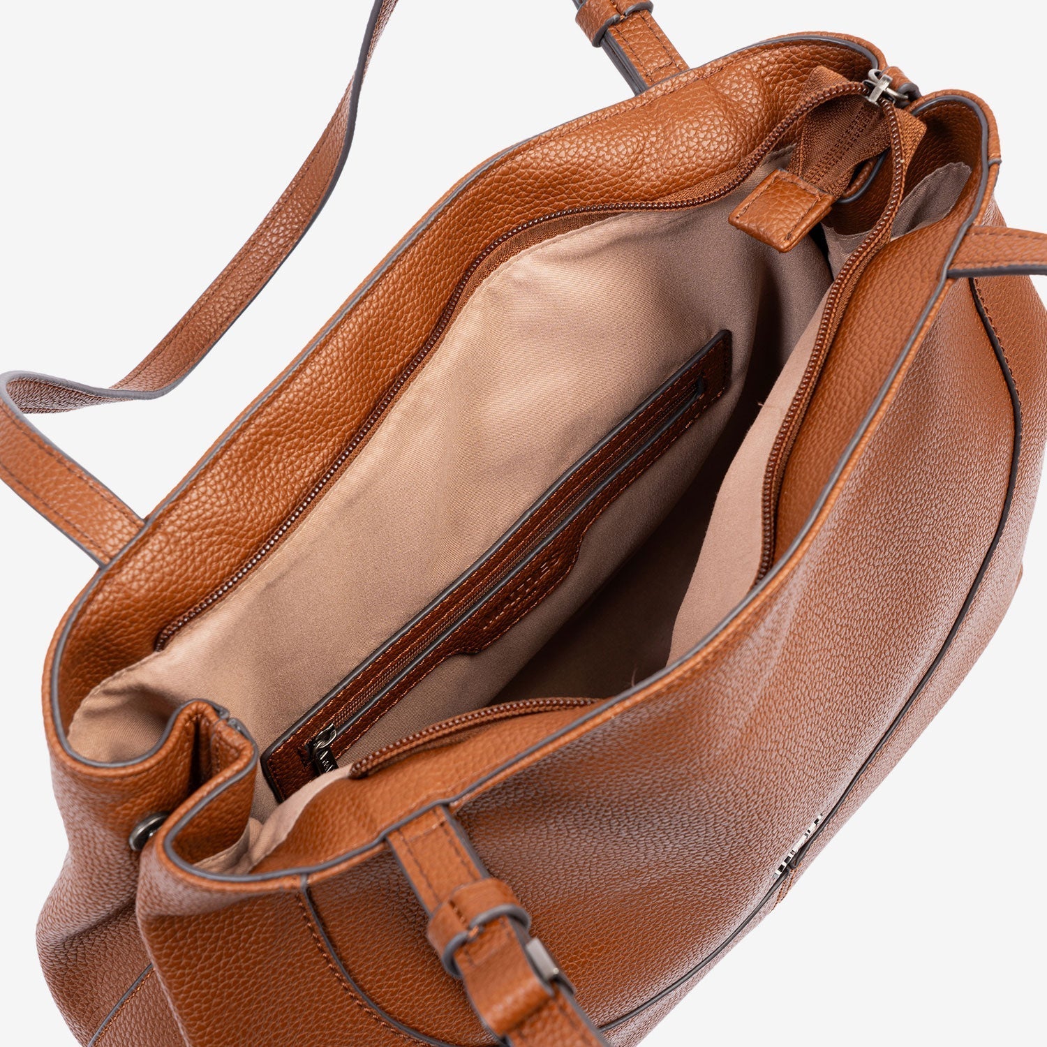 Bolso shopper cerrado con cremallera, Serie cozy. 37x27x12 cm