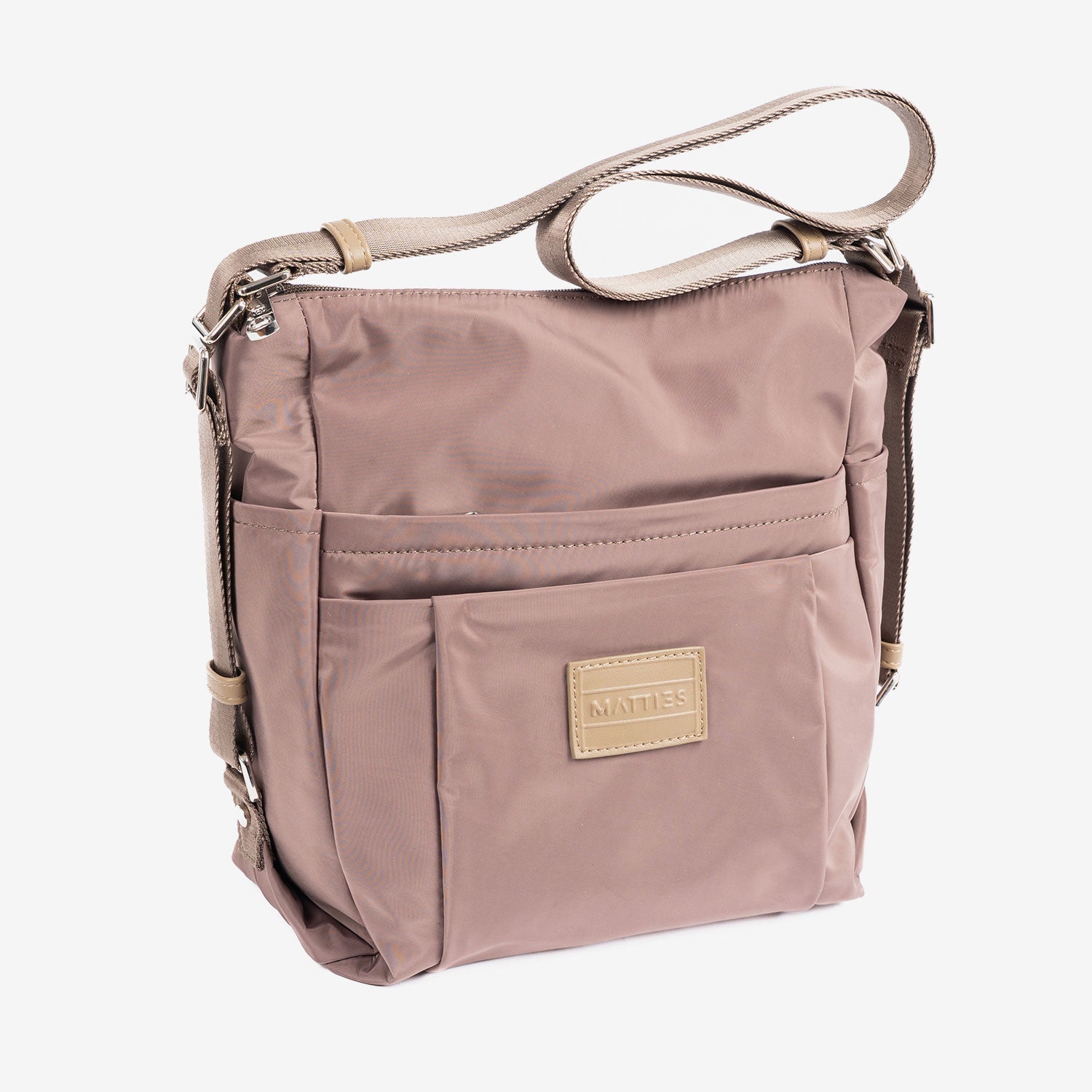 Bolso de hombro convertible en mochila, Serie jenna. 25x28x12 cm