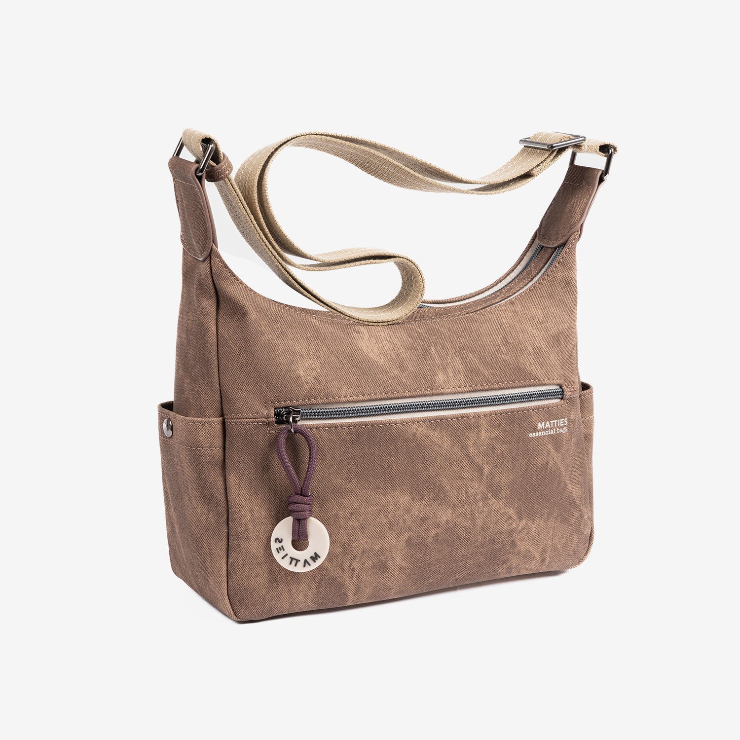 Strap bag, brown color, Strive series. 26x20x09 cm