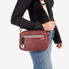 Bolso bandolera, color burdeos, Serie strive. 23x15x10 cm