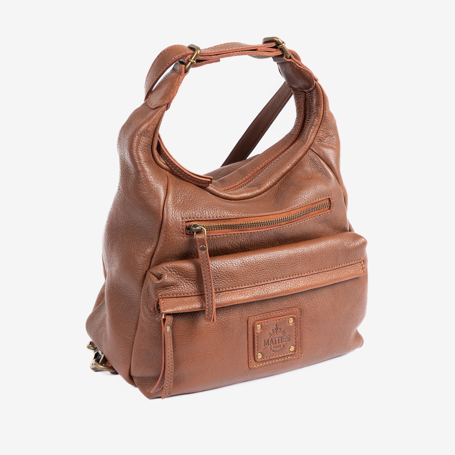 Bolso de hombro convertible en mochila, Serie eva/leather. 28x28x13 cm