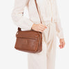 Bolso bandolera, Serie eva/leather. 25x19.5x10 cm