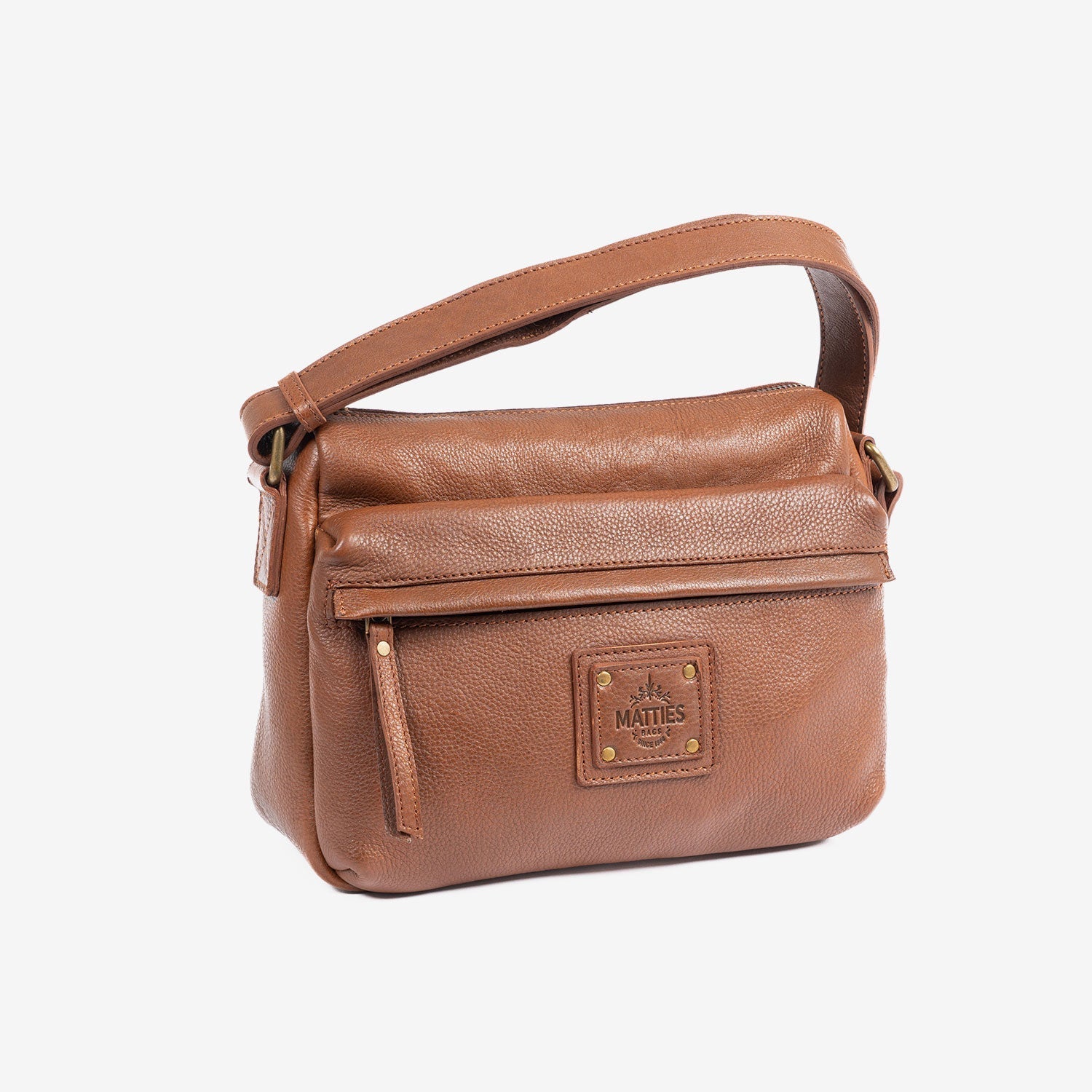 Bolso bandolera, Serie eva/leather. 25x19.5x10 cm