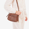 Bolso bandolera, Serie eva/leather. 21x13x07 cm