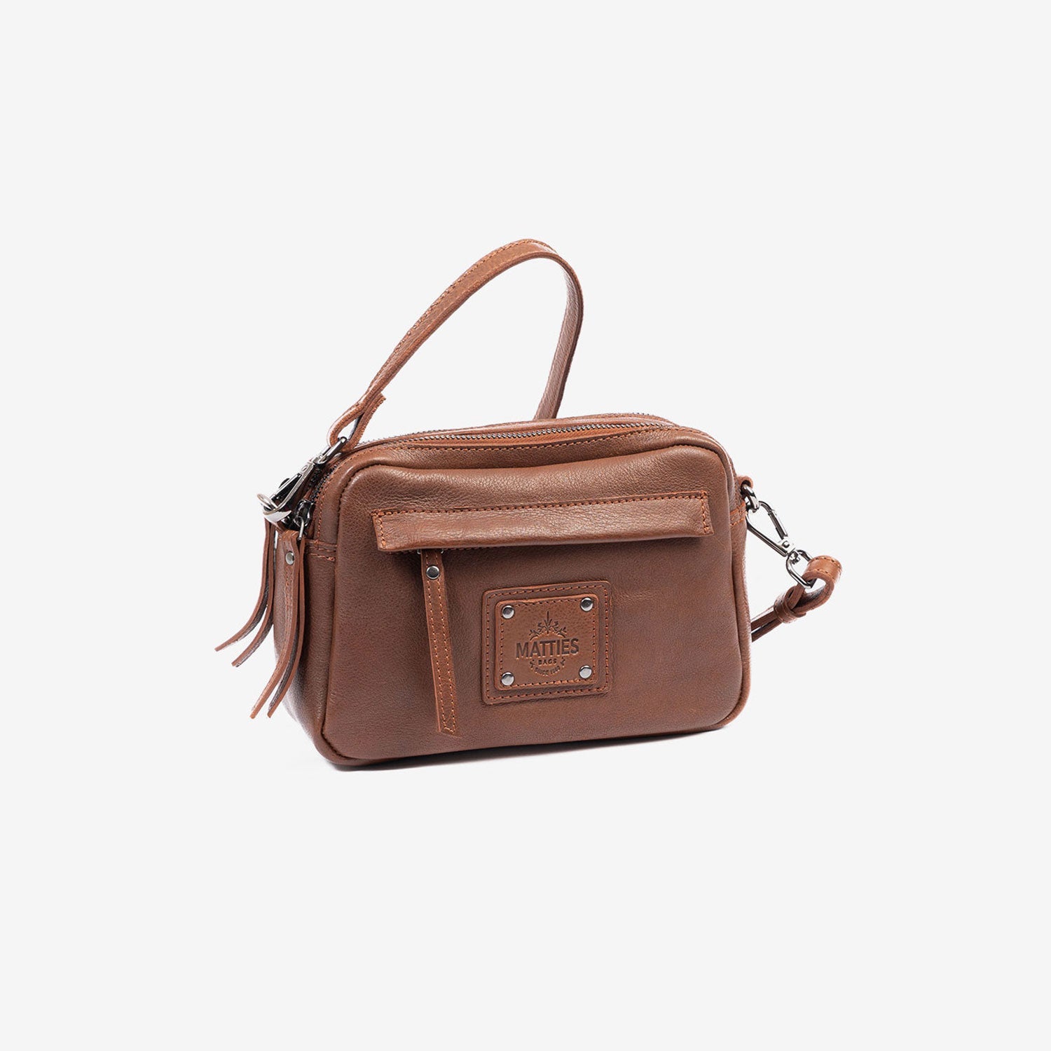 Bolso bandolera, Serie eva/leather. 21x13x07 cm