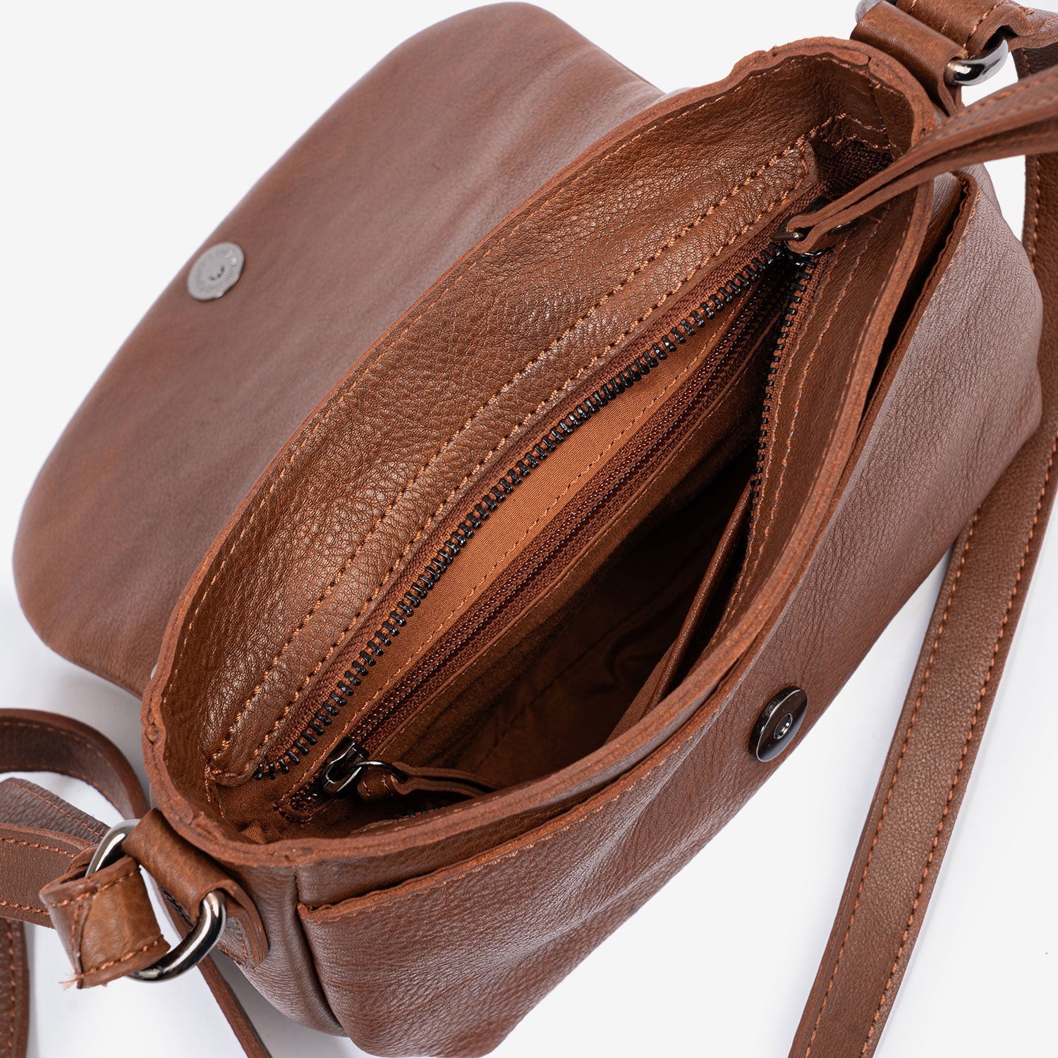Bolso bandolera, Serie eva/leather. 22.5x15x06 cm