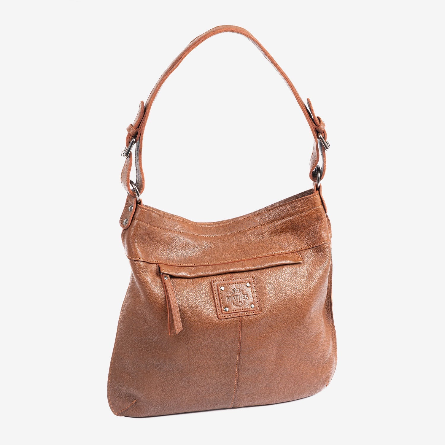 Bolso de hombro con bandolera, Serie eva/leather. 34x31x05 cm