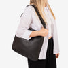 Bolso de hombro con bandolera, Serie eva/leather. 34x31x05 cm