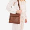 Bolso bandolera, Serie eva/leather. 27x23x05 cm