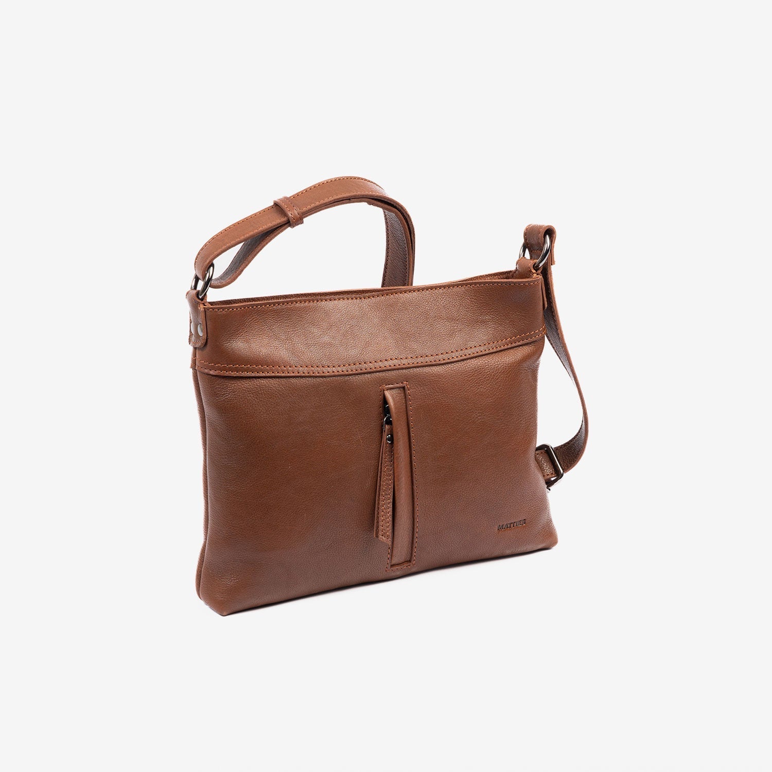 Bolso bandolera, Serie eva/leather. 27x23x05 cm
